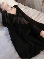 Lace Long Bridal Robe Sleepwear Set