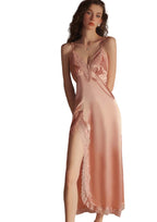 Women’s Silk Satin Lace Chemise Nightgown Sleepwear