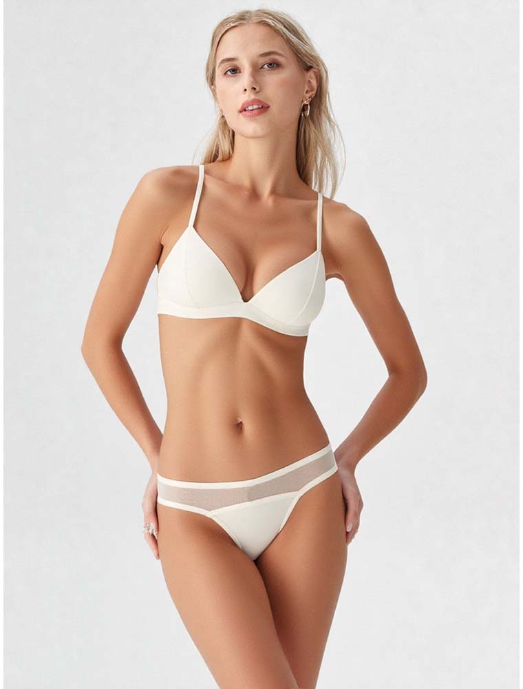 Silky Triangle Satin Bra