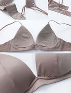 Silky Triangle Satin Bra