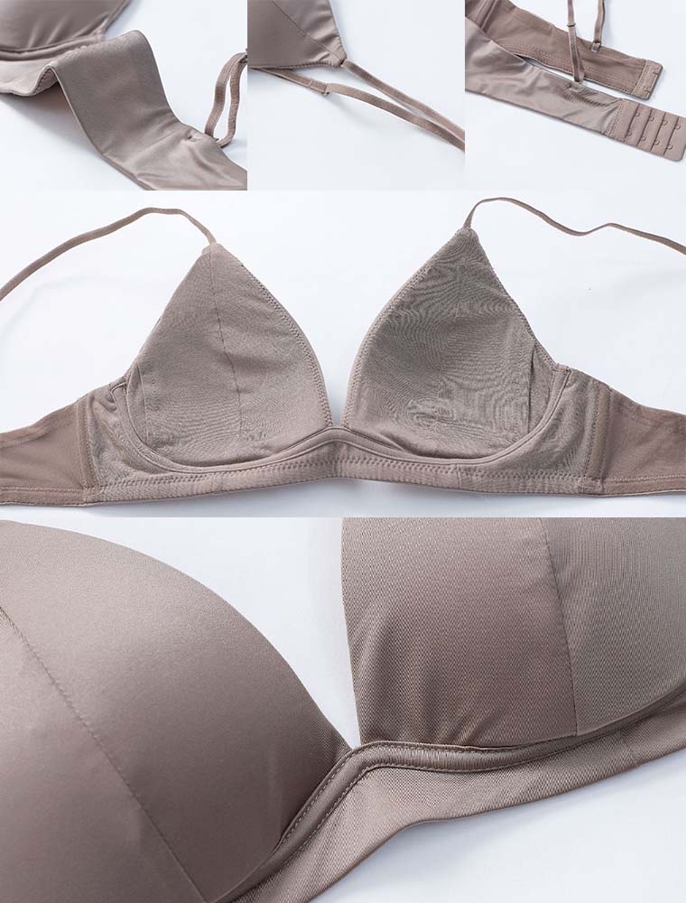 Silky Triangle Satin Bra