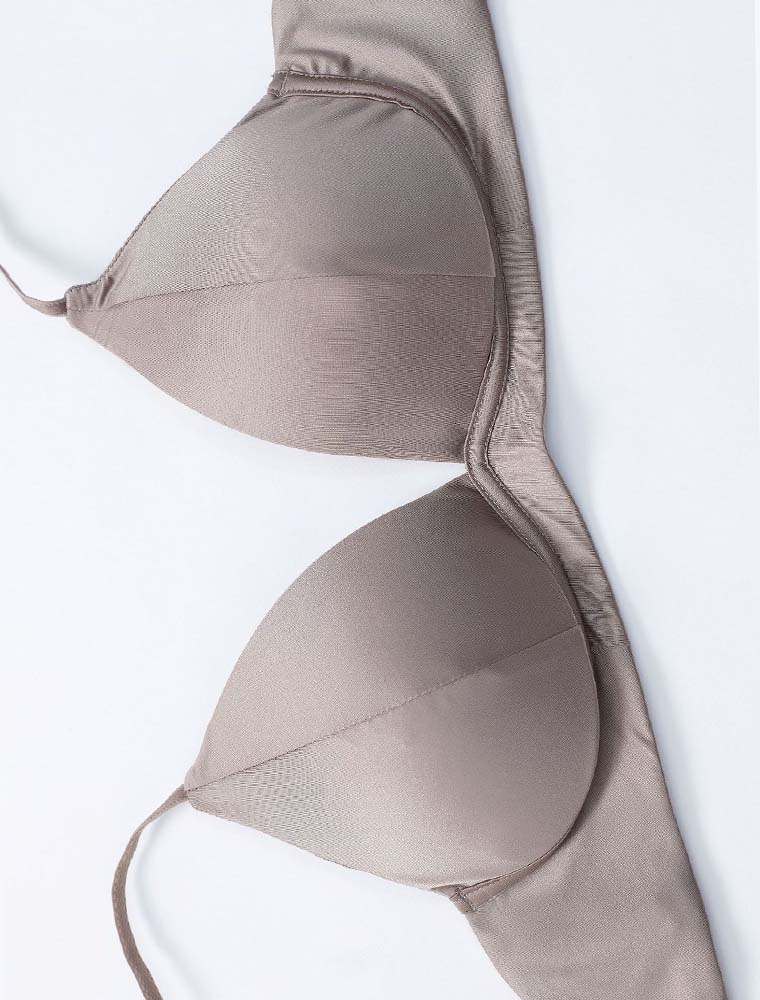 Silky Triangle Satin Bra