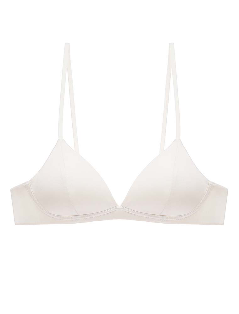 Silky Triangle Satin Bra