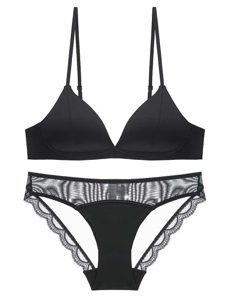 Silky Triangle Satin Bra