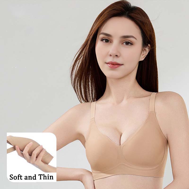 Natural Latex V-Neck Wireless Bra