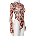 Tie-Dye Mesh Transparent Bodysuit Lingerie for Women