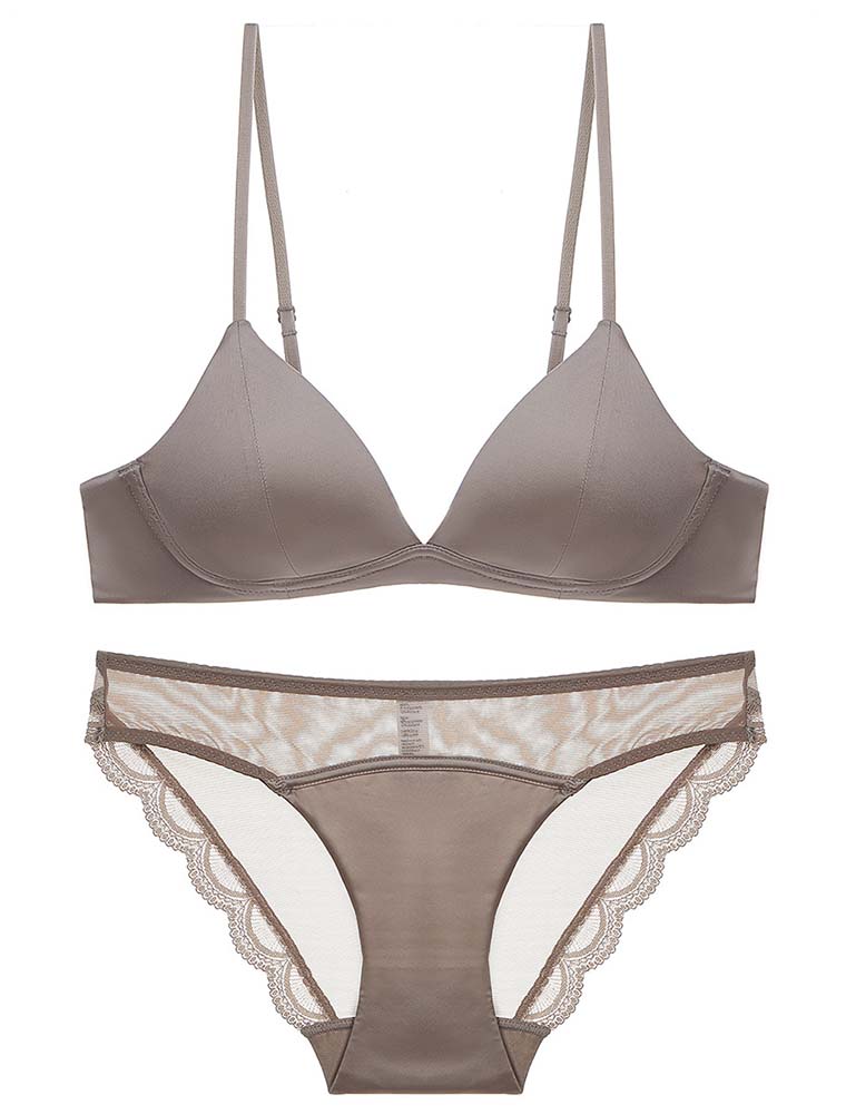 Silky Triangle Satin Bra