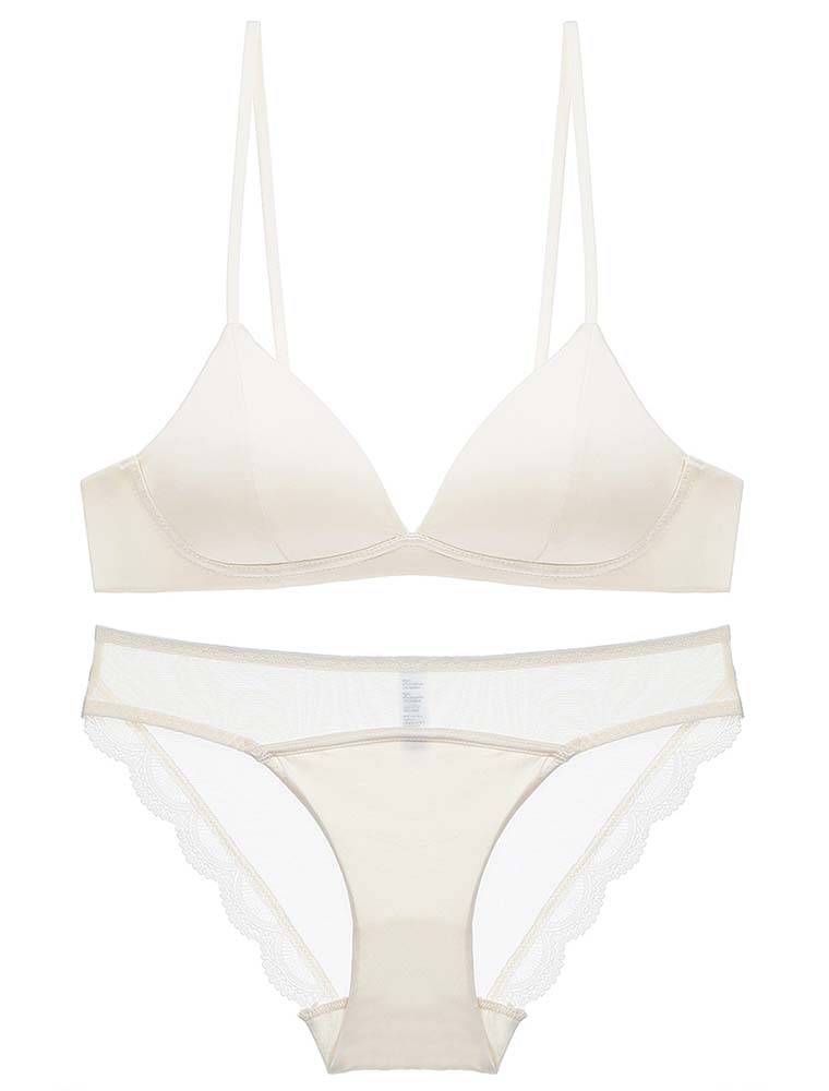 Silky Triangle Satin Bra