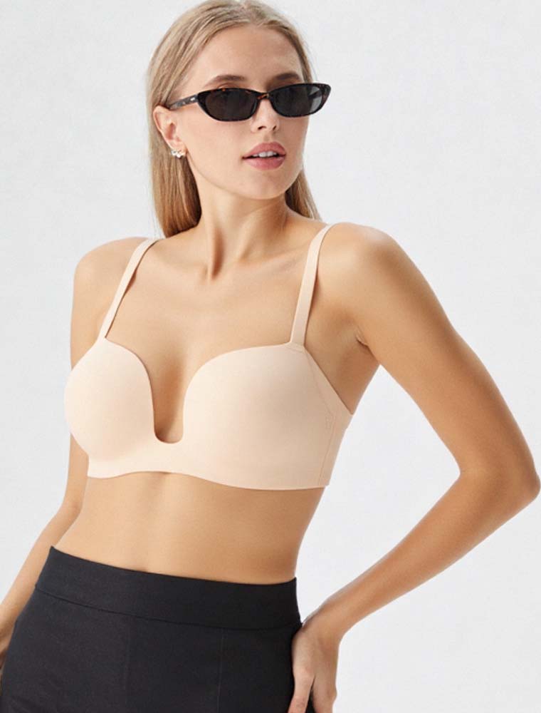 Black Push-Up Backless Plunge Bra