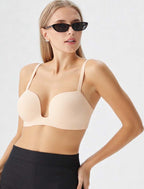 Black Push-Up Backless Plunge Bra