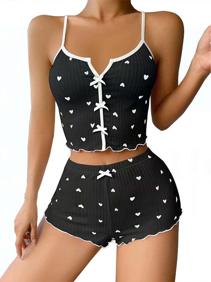 Women’s Ribbed Cami & Shorts Pajama Set