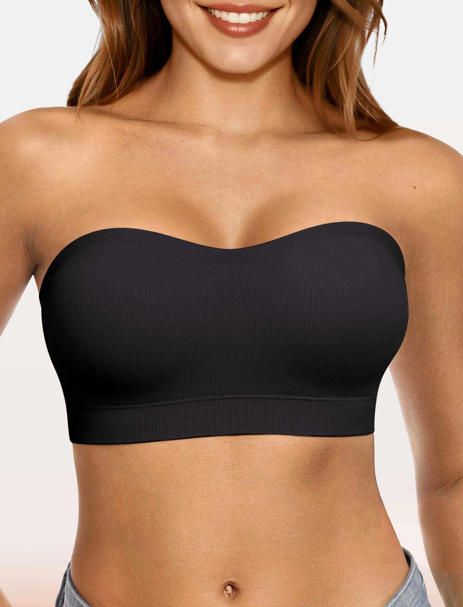 Women’s Strapless Non-Slip Silicone Padded Bandeau Bra