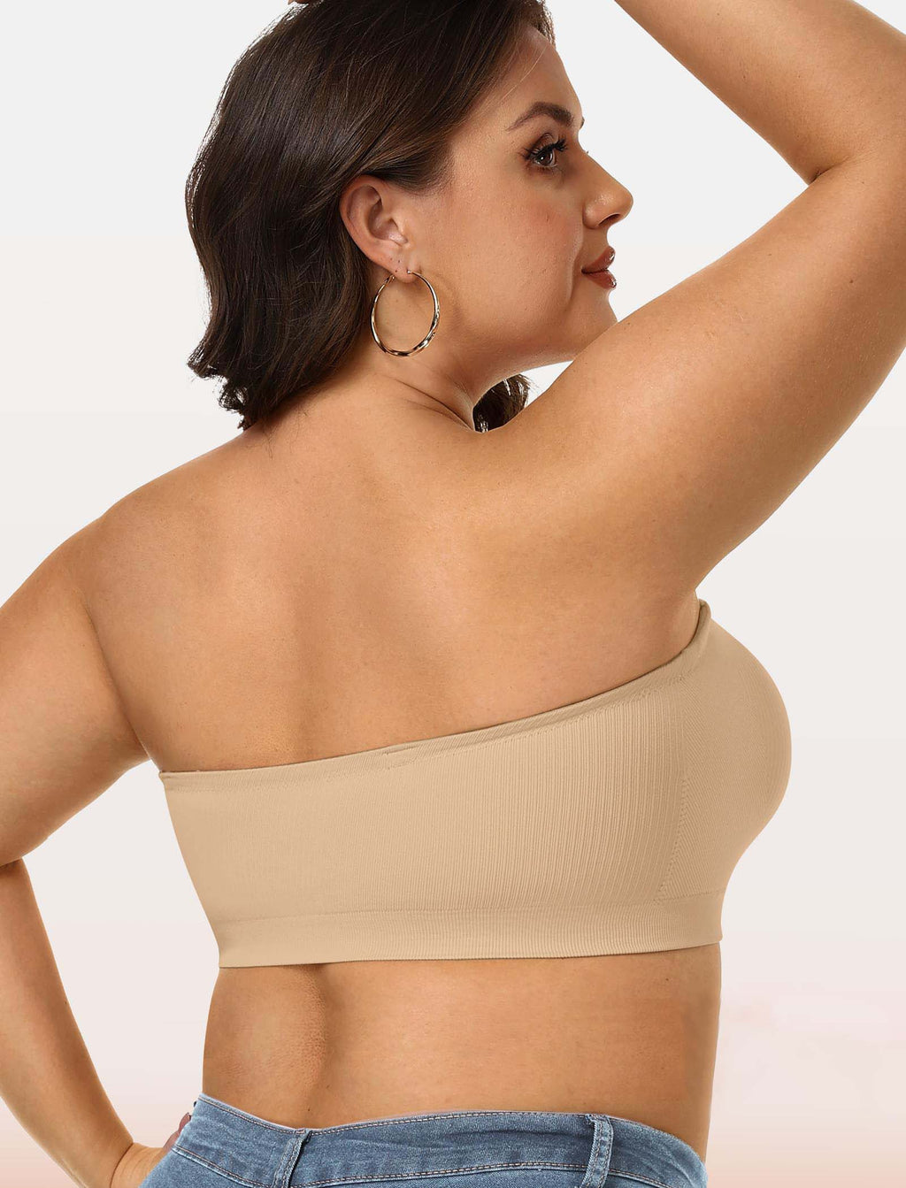 Women’s Strapless Non-Slip Silicone Padded Bandeau Bra