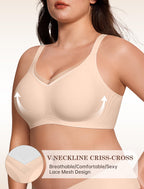 Natural Latex Sheer Mesh Contour Wireless Bra