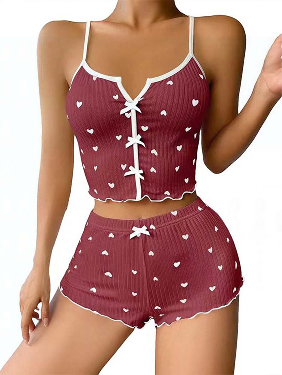 Women’s Ribbed Cami & Shorts Pajama Set