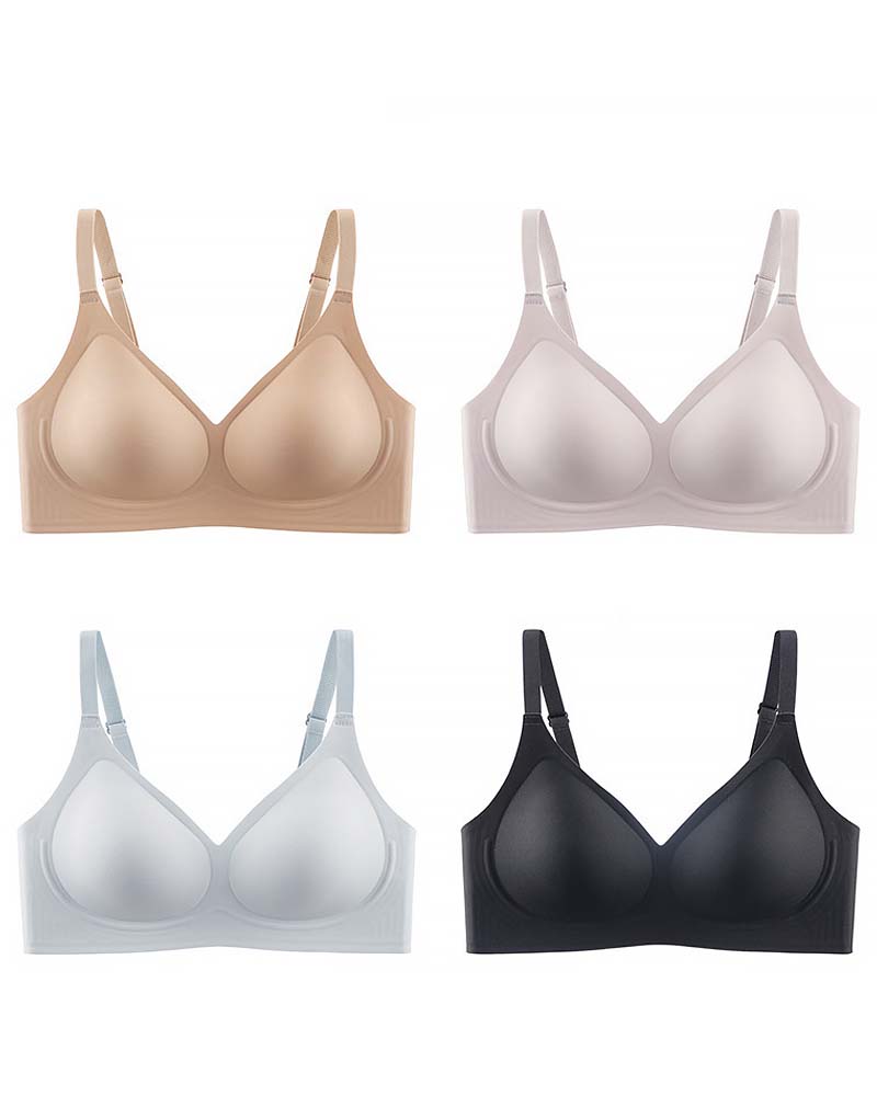 Natural Latex V-Neck Wireless Bra