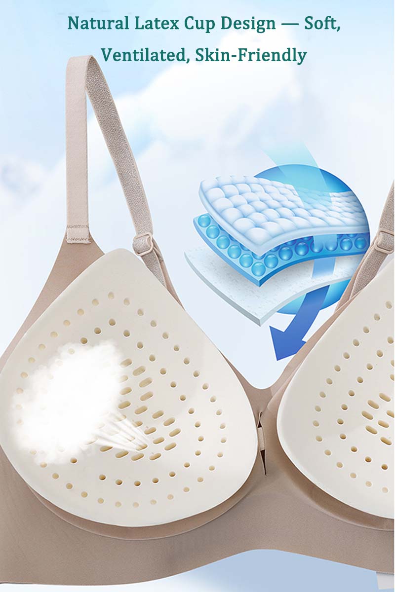 Natural Latex Wireless V-Neck Bra