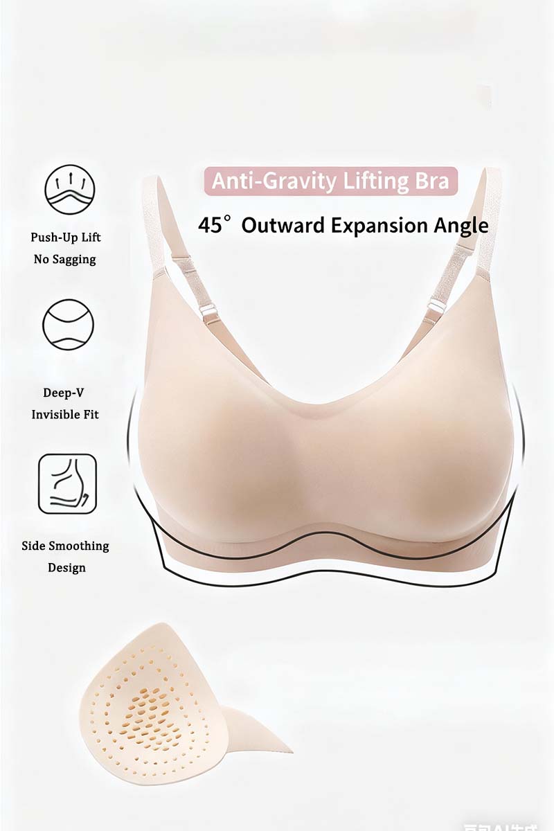 Natural Latex Wireless V-Neck Bra