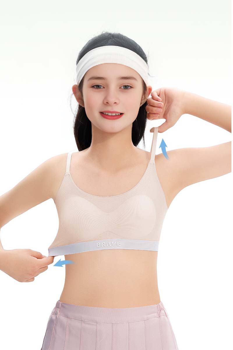 Girls’ Seamless Training Bra with Removable Pads