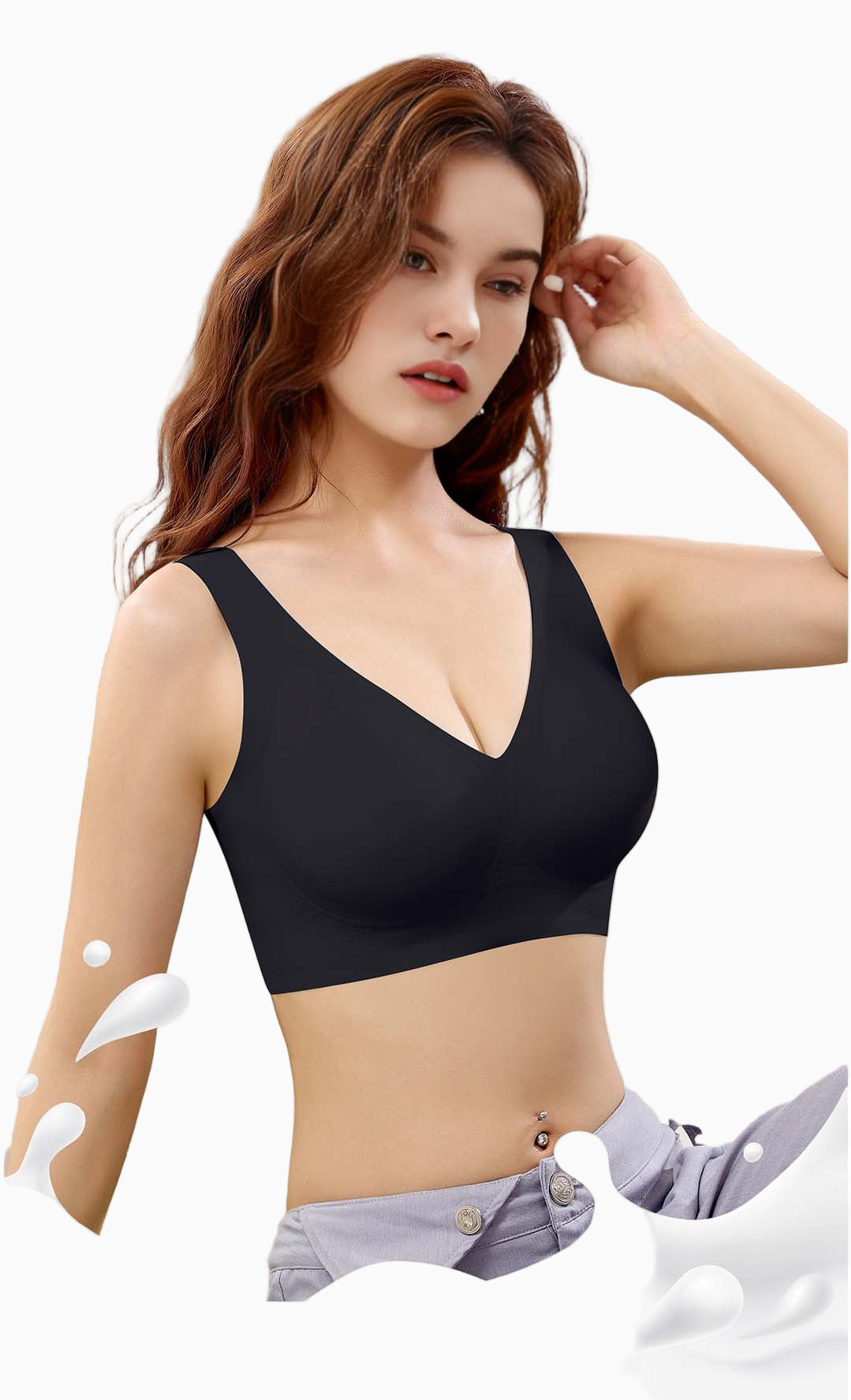 Natural Latex Wireless Full-Coverage Bra